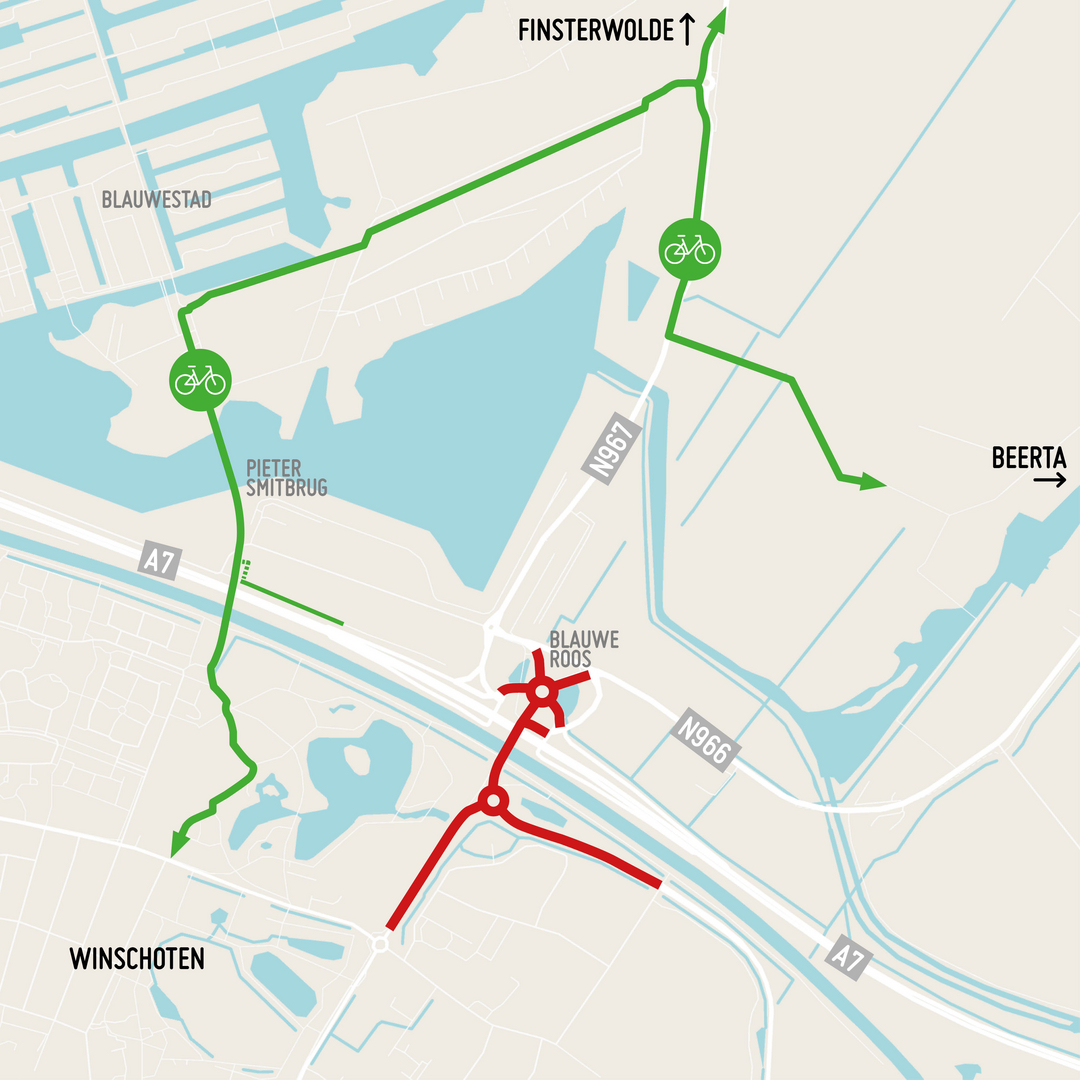 Fahrradumleitung Winschoten
