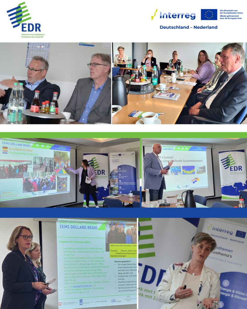 Bildercollage. Menschen, die präsentieren und diskutieren