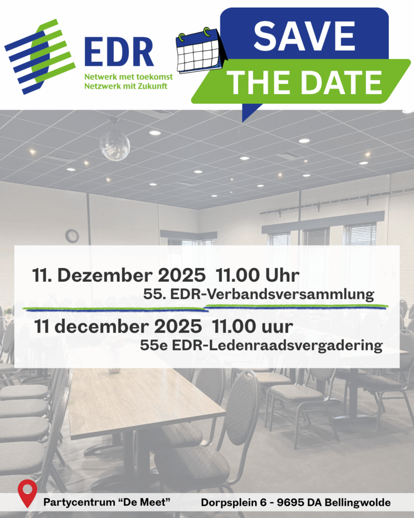 Save the Date der 55. EDR-Verbandsversammlung am 11.12.2025 um 11 Uhr