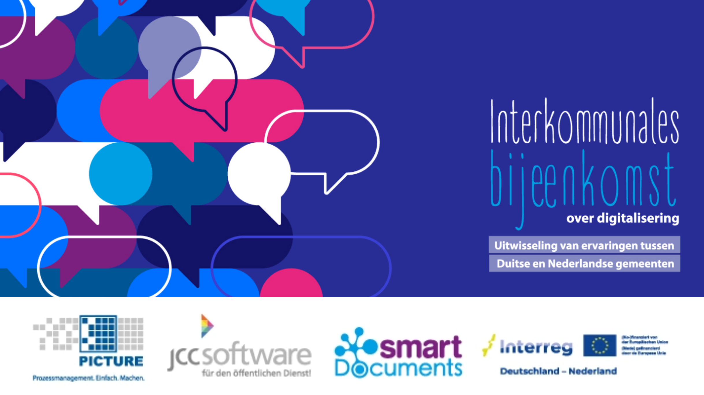 Poster für das Netzwerktreffen "Interkommunales bijeenkomst 2026" am 19.02.2026 in Groningen.