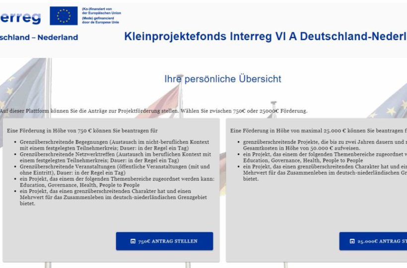 Screenshot Website KPF-Online Tool auf deutsch