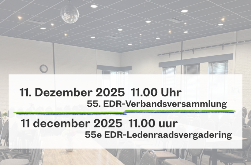 Save the Date der 55. EDR-Verbandsversammlung am 11.12.2025 um 11 Uhr